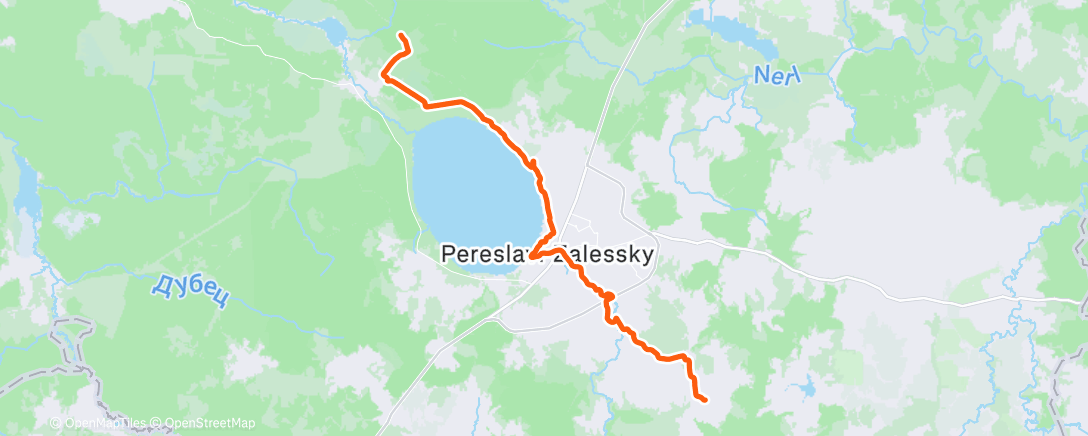 Map of the activity, Lunch Trail Run