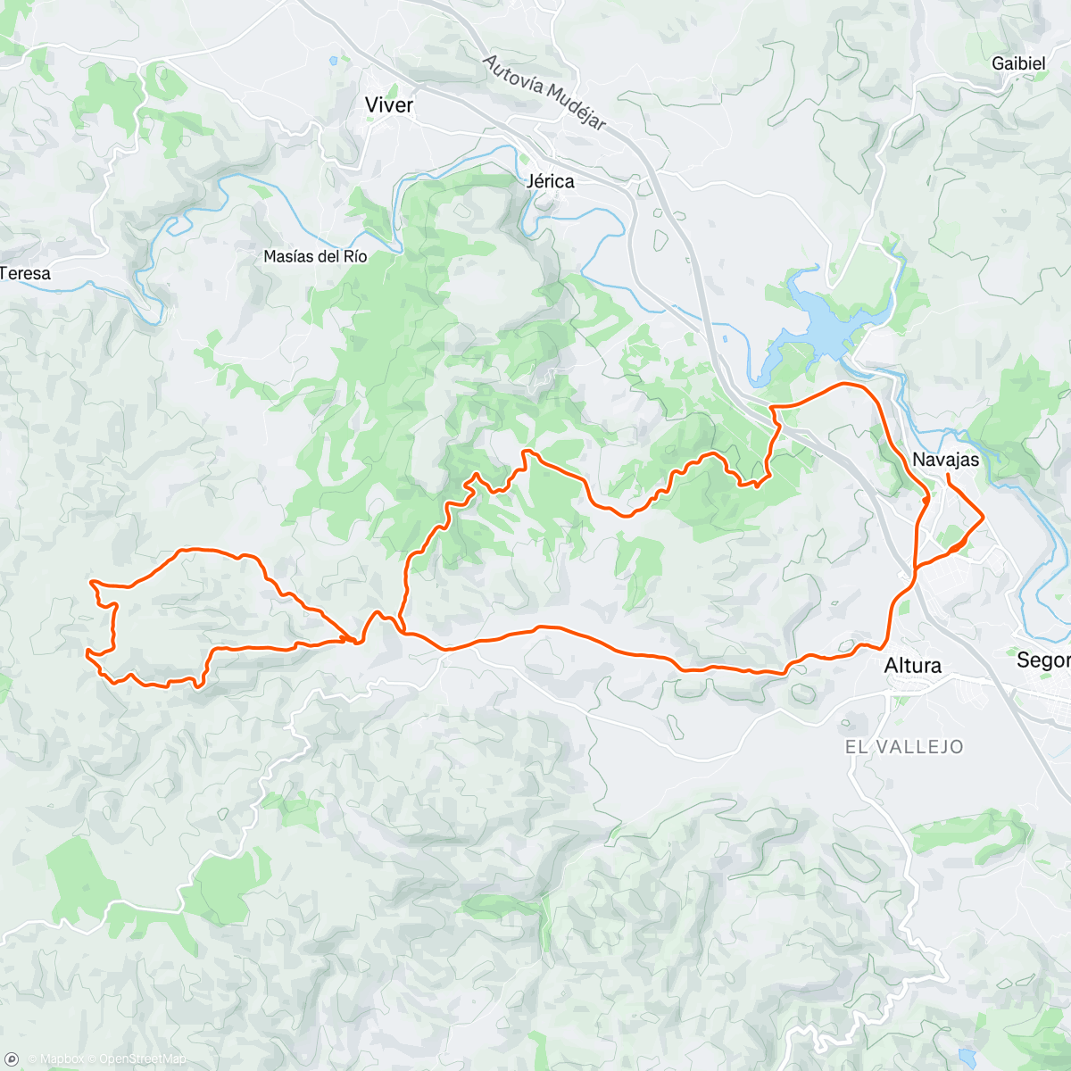 Map of the activity, Bicicleta de montaña matutina