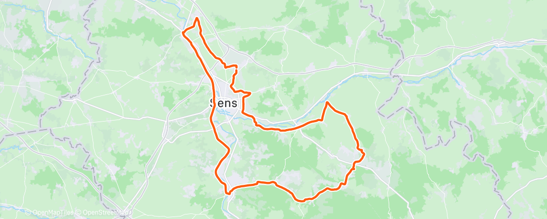 Map of the activity, Morning Ride