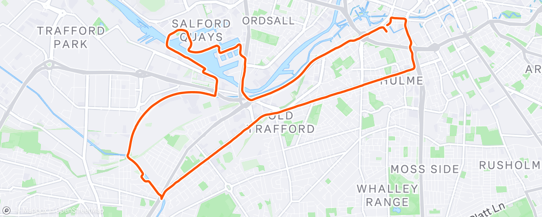 Map of the activity, Morning Run