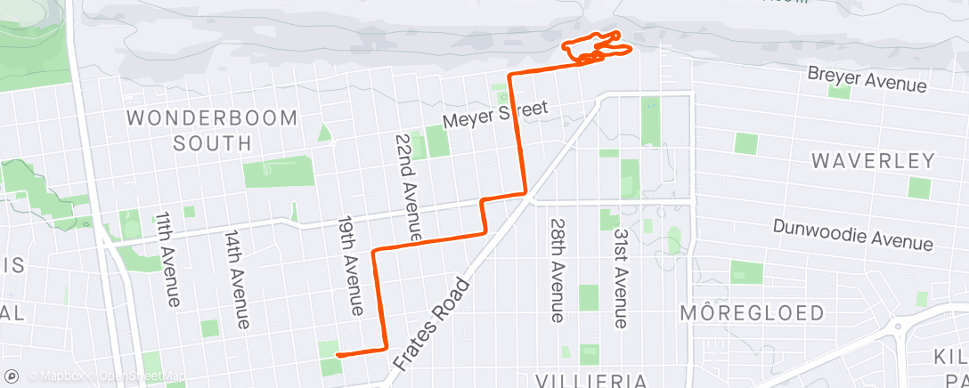 Mappa dell'attività Morning Run - Trail Commute