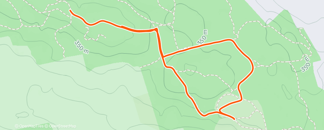 Map of the activity, Morning Hike