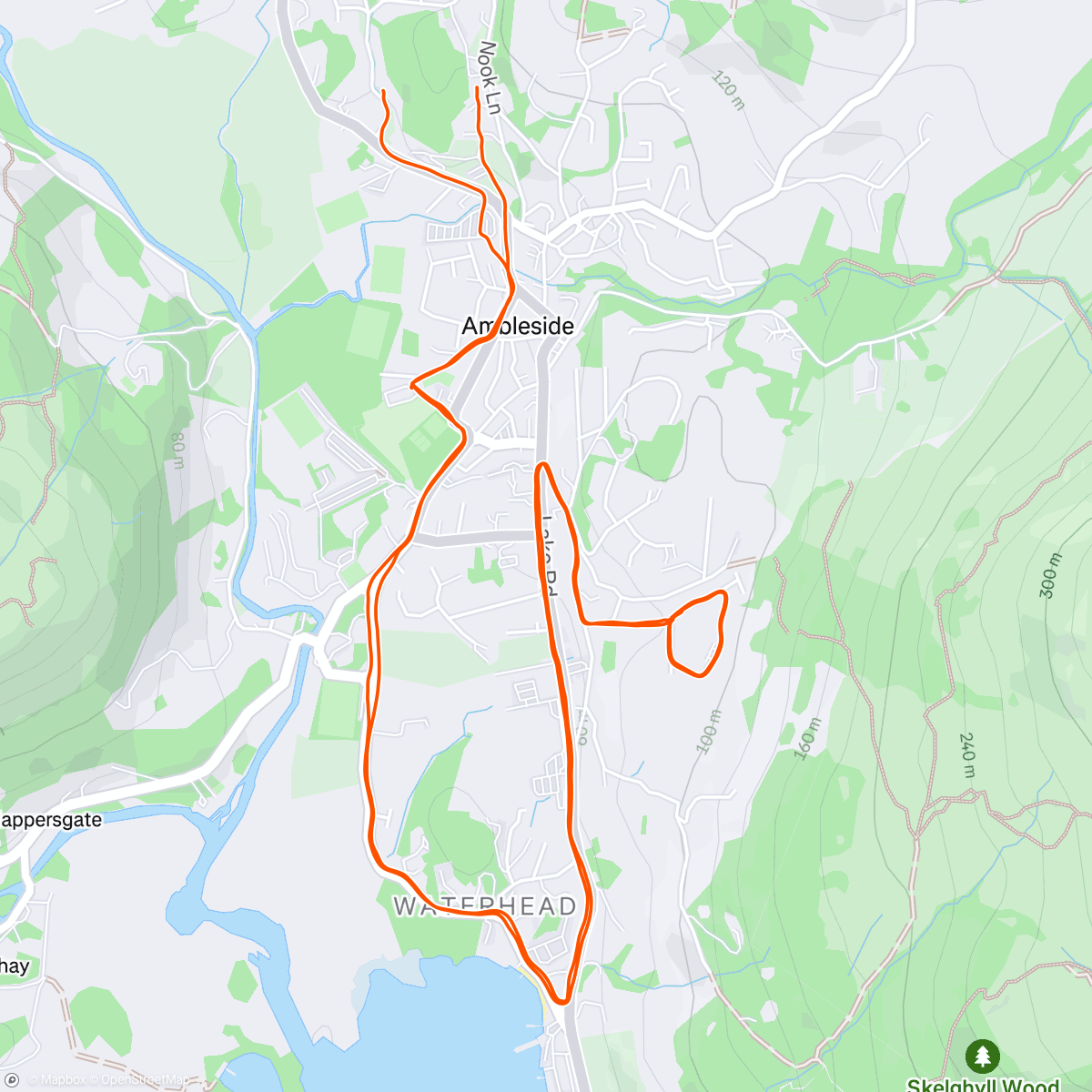 Map of the activity, Ambleside