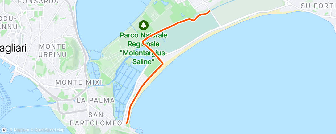 Map of the activity, Along the sea shore and the salt pans 🇮🇹