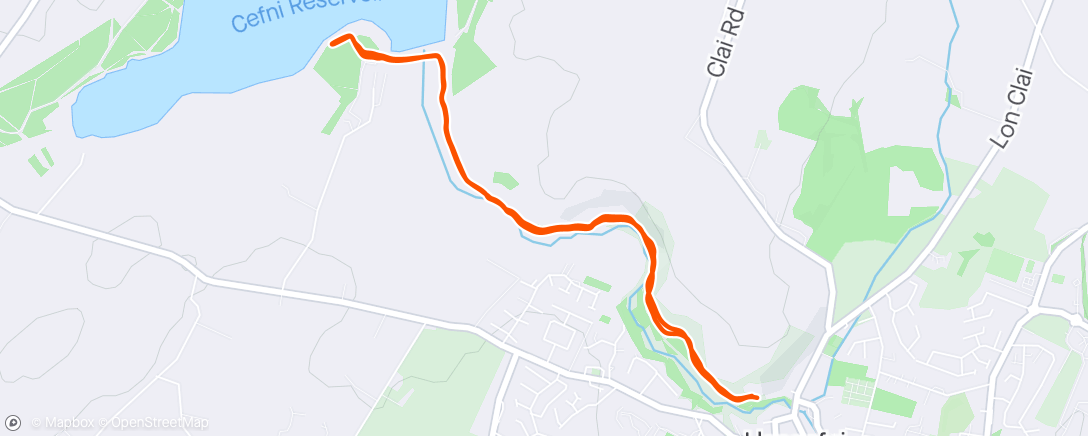 Map of the activity, Nant y pandy parkrun 🥇