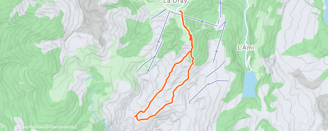 Map of the activity, Pointe du dard AH
