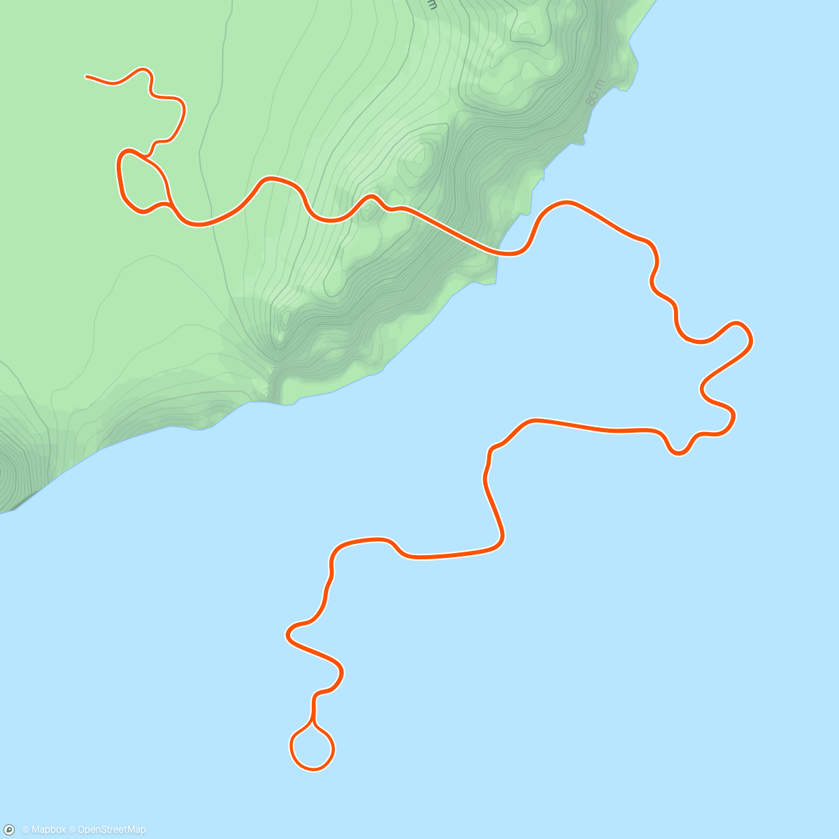 Mapa de la actividad, Zwift - L2 in Watopia