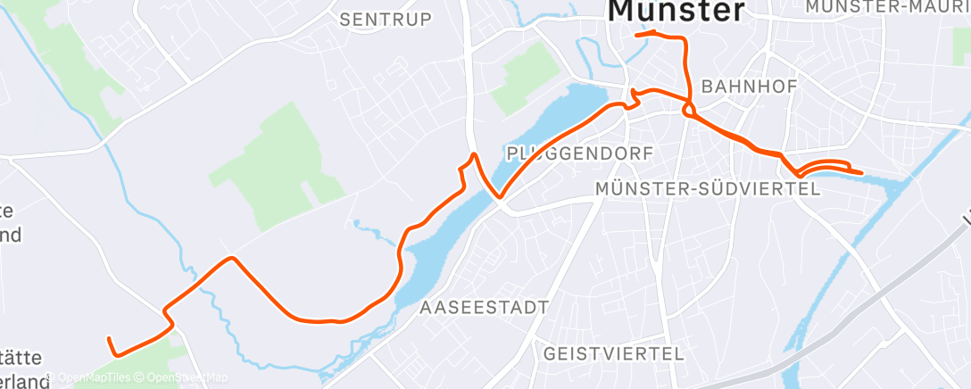 Map of the activity, Stadtfahrt Münster