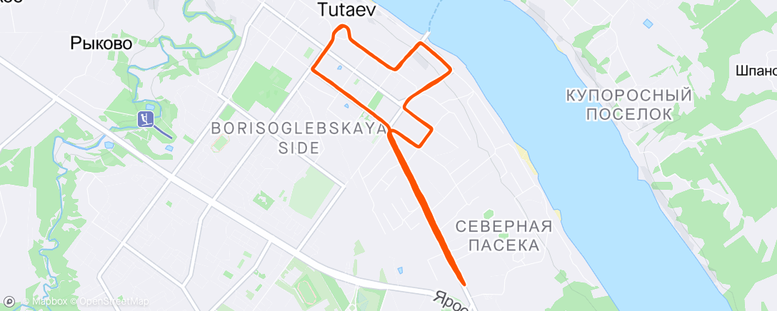 Mappa dell'attività Полуденный забег
