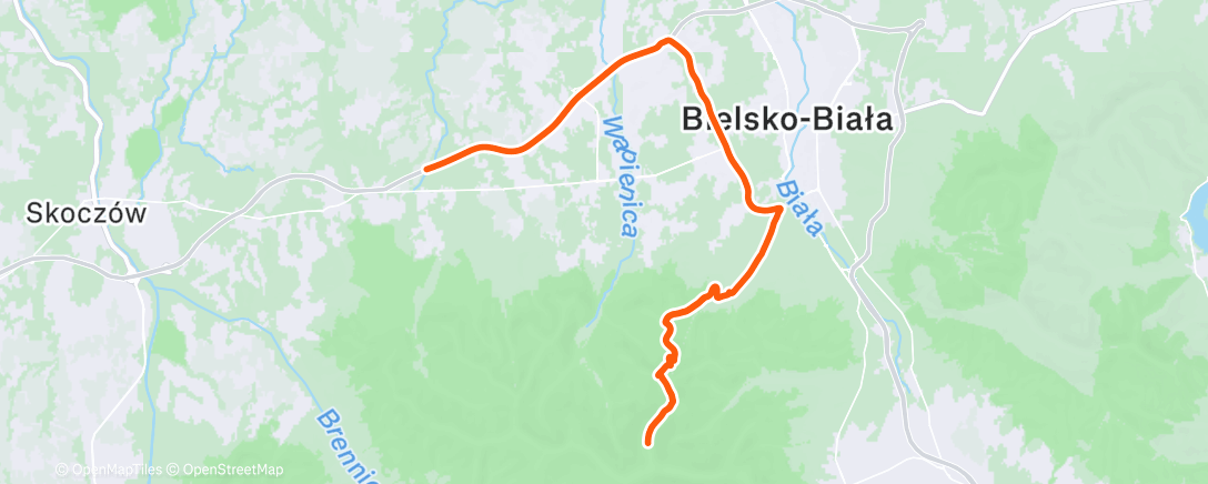 Mappa dell'attività Night Hike