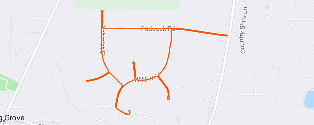 Map of the activity, Morning Walk