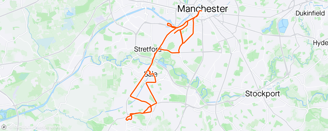 Map of the activity, Manchester Marathon 2024 - 2:57:51