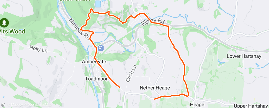 Map of the activity, Evening 🐕‍🦺 run