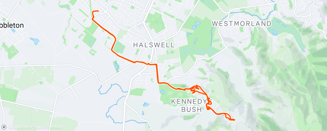 Map of the activity, Evening Ride