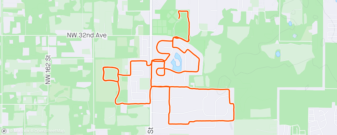 Map of the activity, Afternoon Run (8.5)