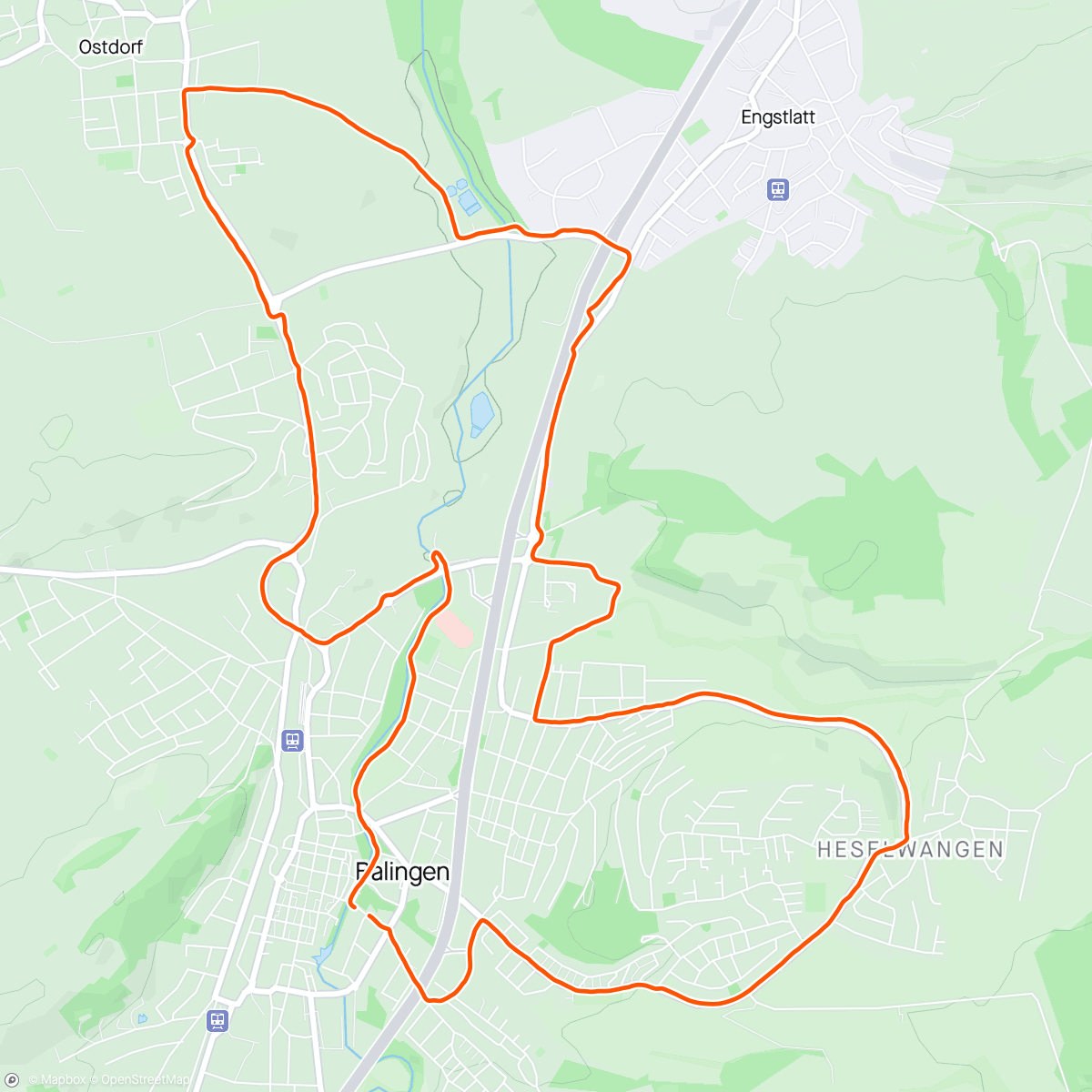 アクティビティ「Mittagspausenlauf 🏃‍♂️✌️」の地図
