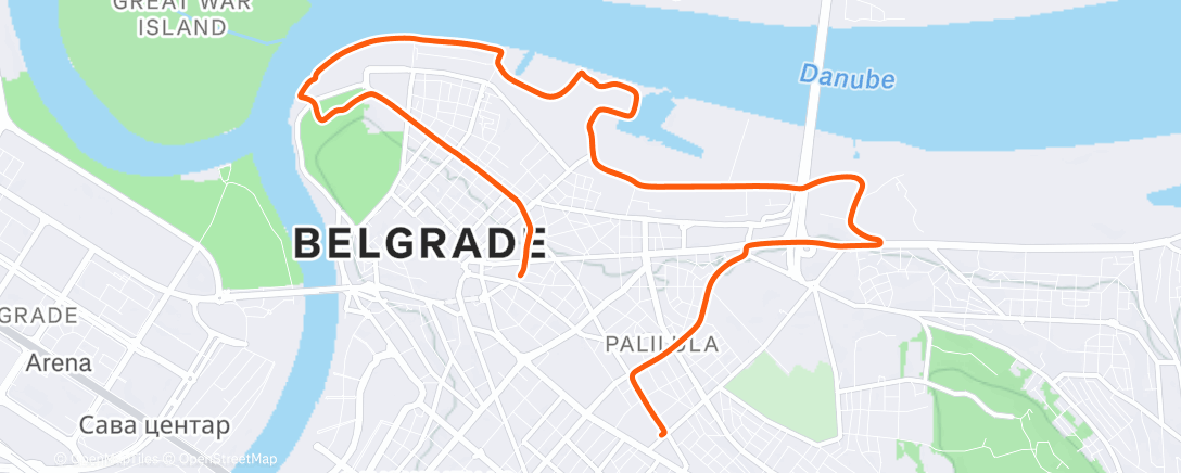 Map of the activity, Afternoon Ride