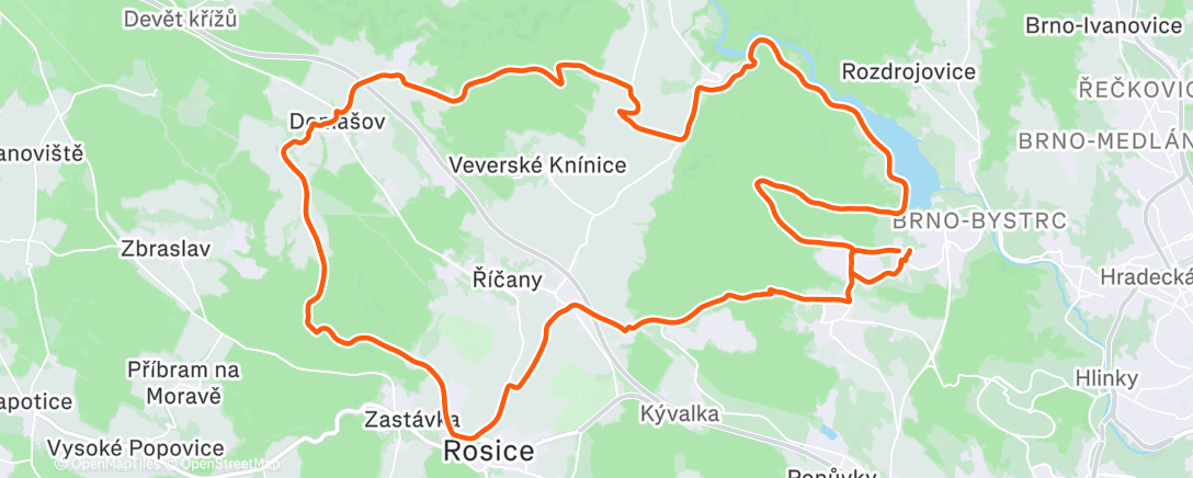 Карта физической активности (Lunch Ride)