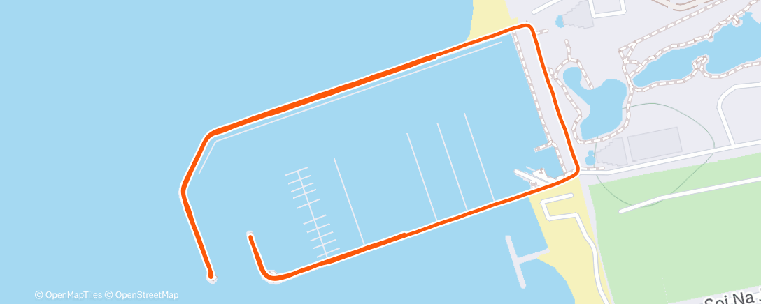 Map of the activity, Morning Run 😅 🇹🇭