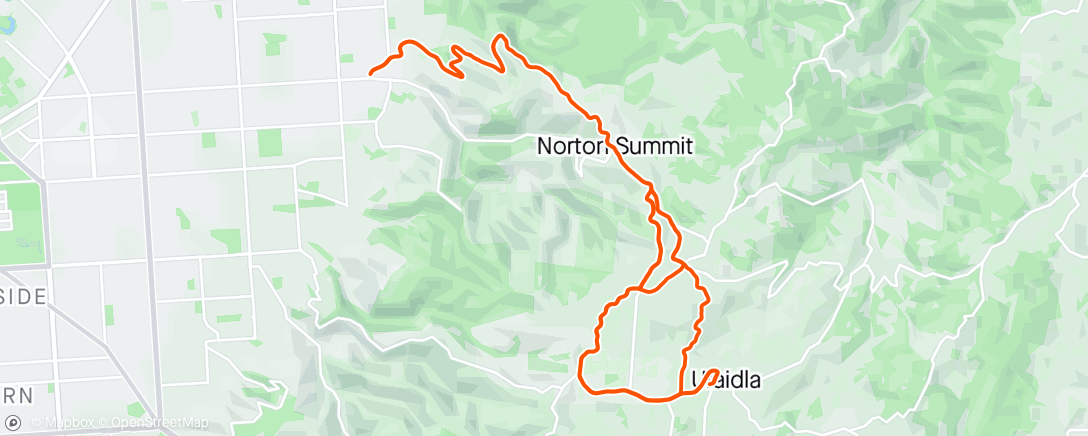 Map of the activity, The last ride