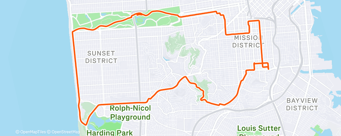 Map of the activity, Afternoon Ride