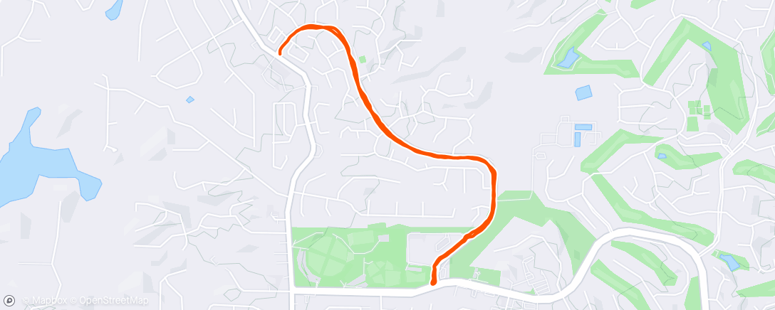 Map of the activity, Evening Run