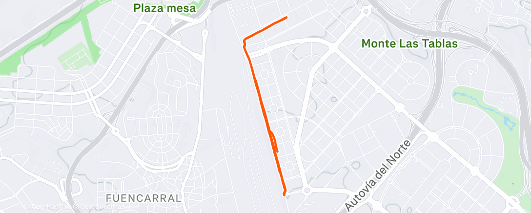 Map of the activity, Morning Run