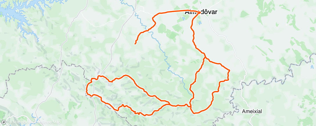 Map of the activity, Volta de bicicleta vespertina