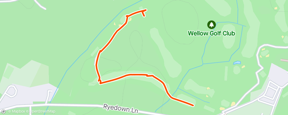 Map of the activity, Evening Golf
