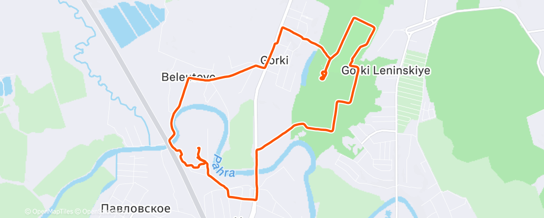 Map of the activity, Дневной забег