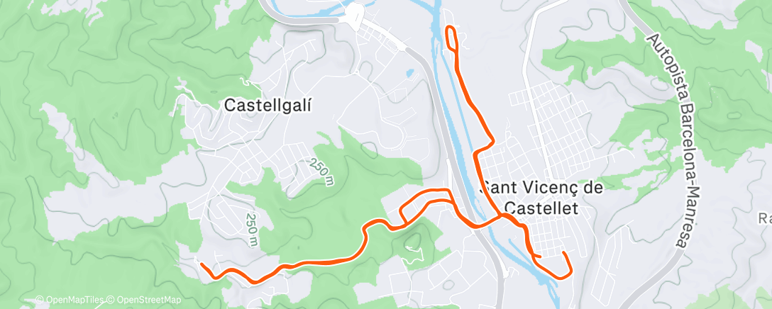 Map of the activity, RUN 50’ 3-2-1