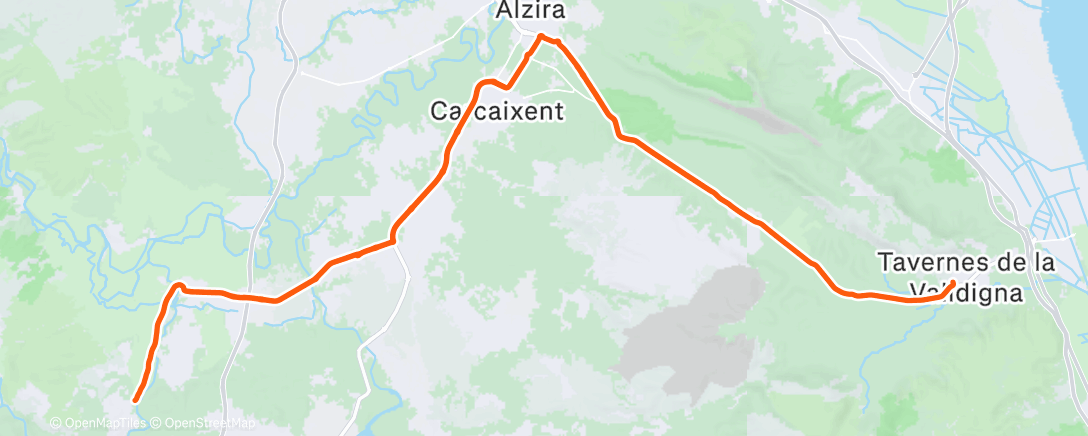 Map of the activity, Morning Ride