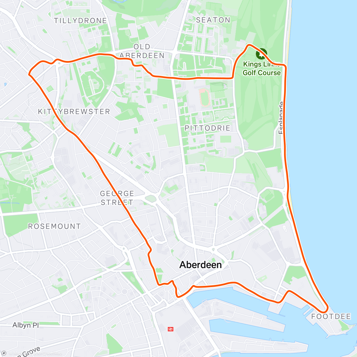 Map of the activity, Morning Run