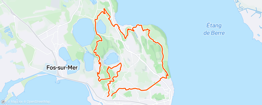 Map of the activity, Sortie VTT le matin