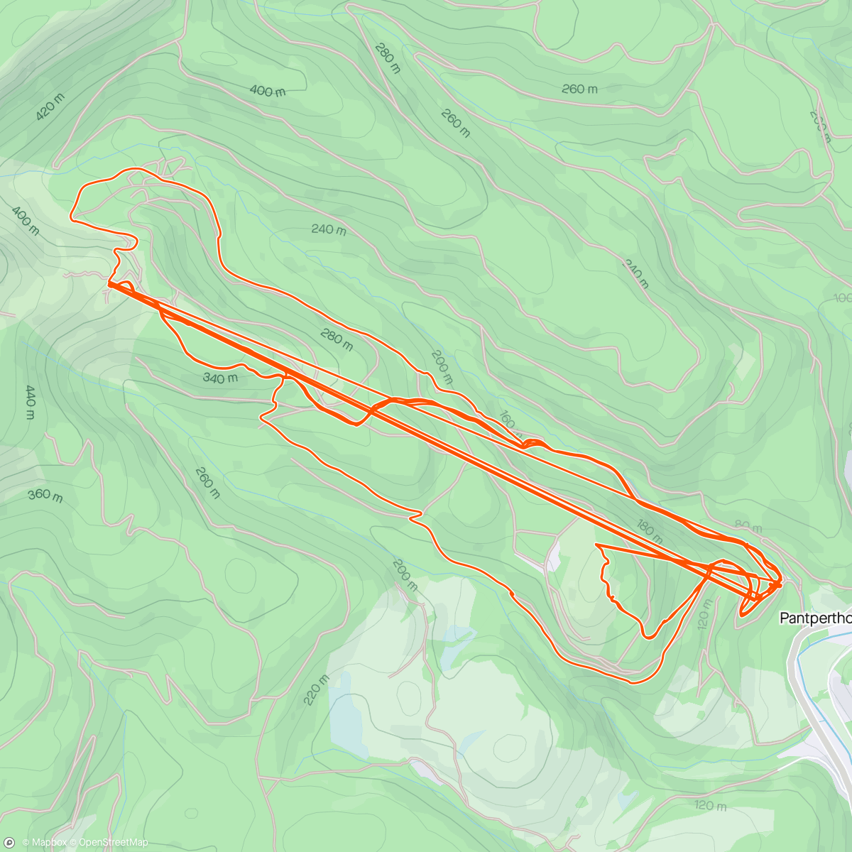 Map of the activity, Maiden Voyage at Dyfi Bike Park