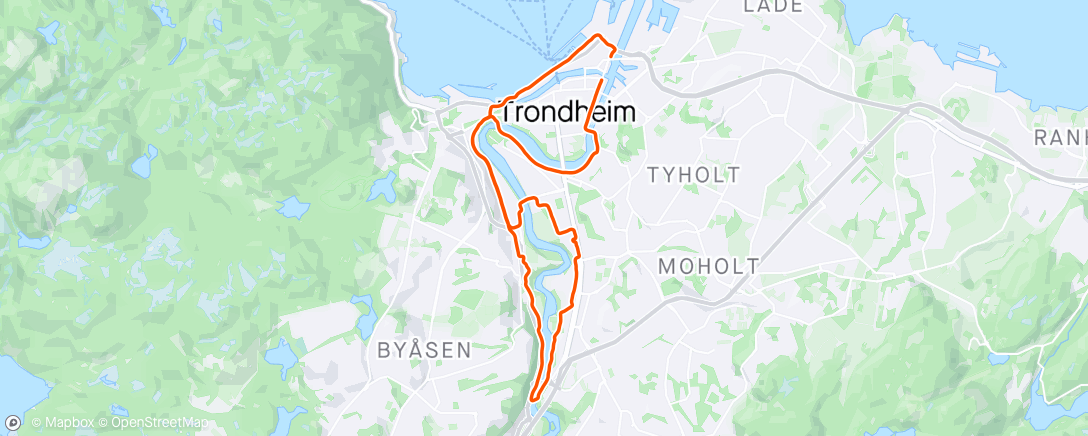 Kaart van de activiteit “Evening Run med Øystein”