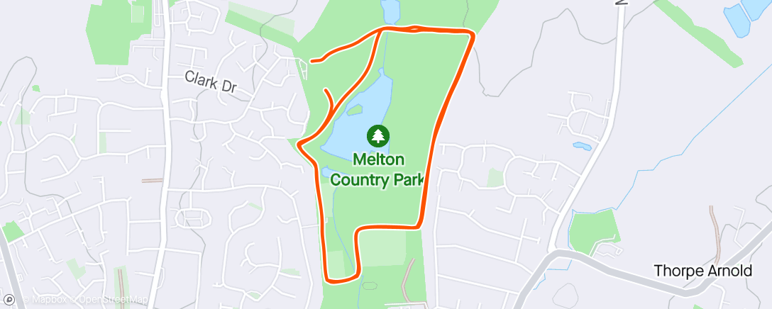 Карта физической активности (Melton Mowbray parkrun)