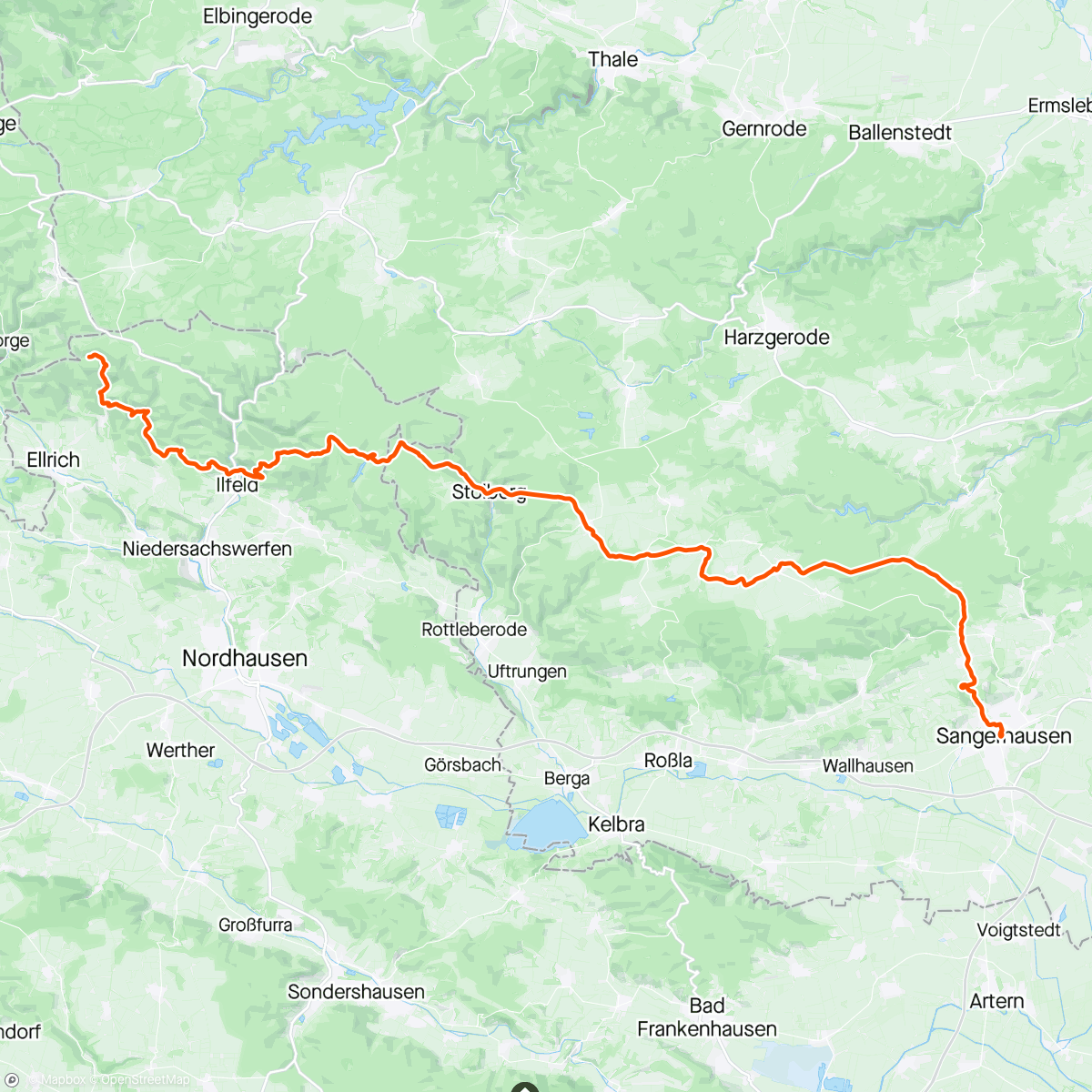 Map of the activity, Tour durch den Harz - Richtung Heimat
