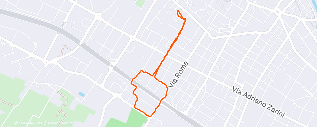 Map of the activity, Camminata dell'ora di pranzo