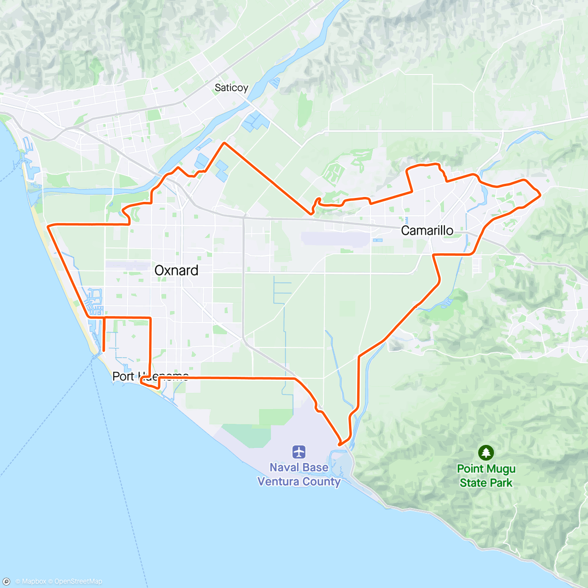 Map of the activity, 2nd Ride back after Shoulder Replacement Surgery