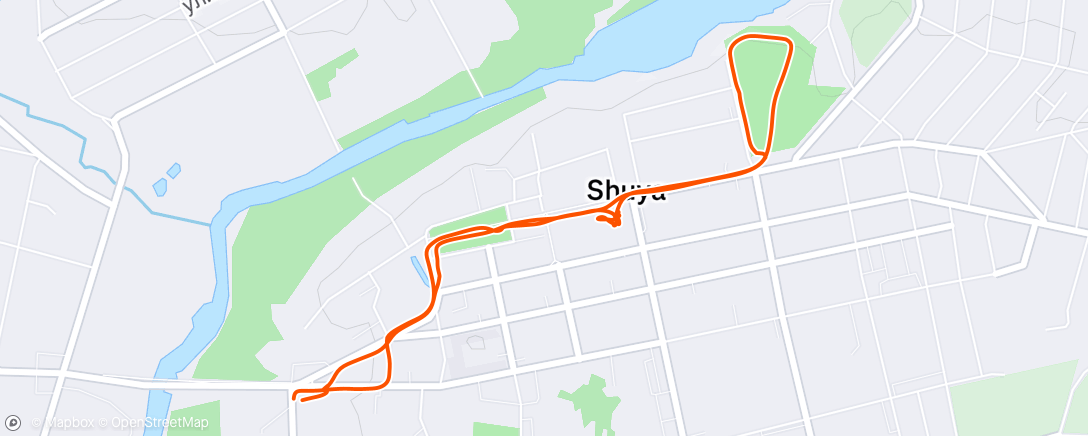 Map of the activity, Evening Walk