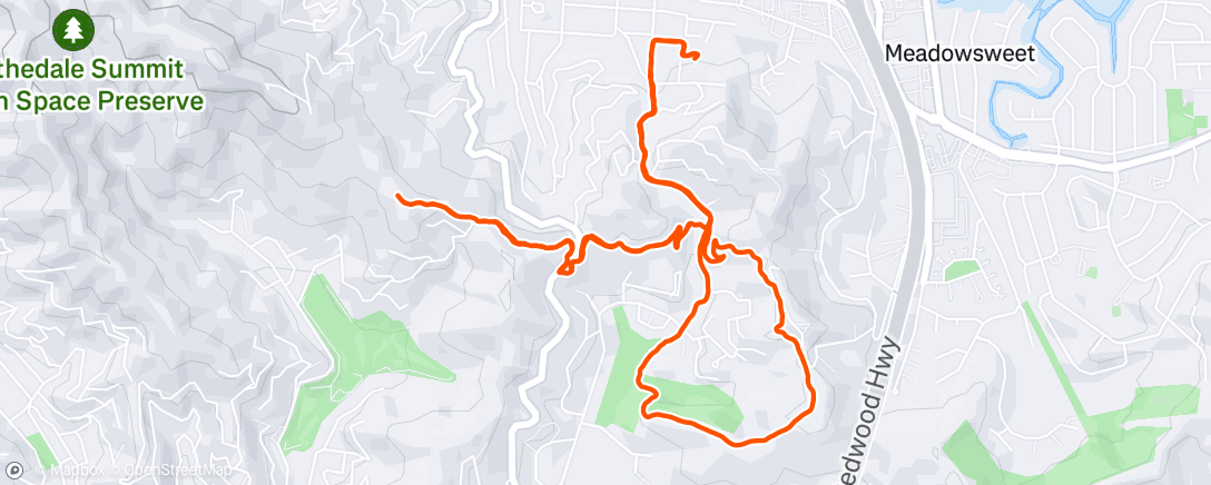 Map of the activity, Lunch Hike