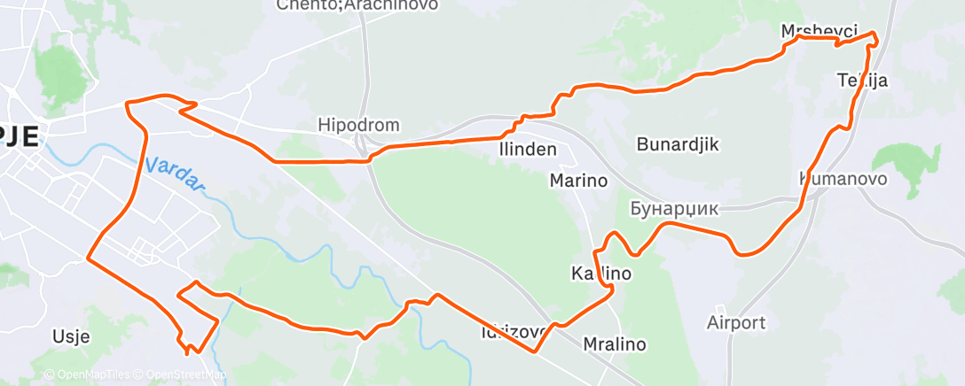 Map of the activity, Morning Ride