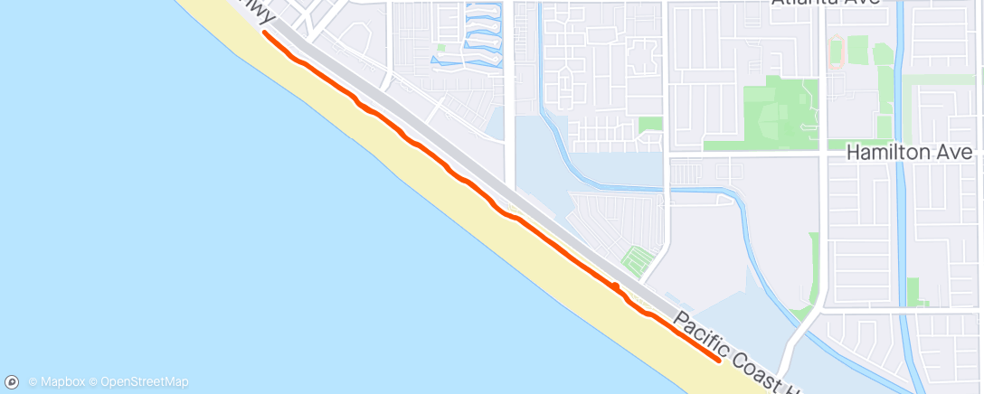 Map of the activity, Evening Run ⛅