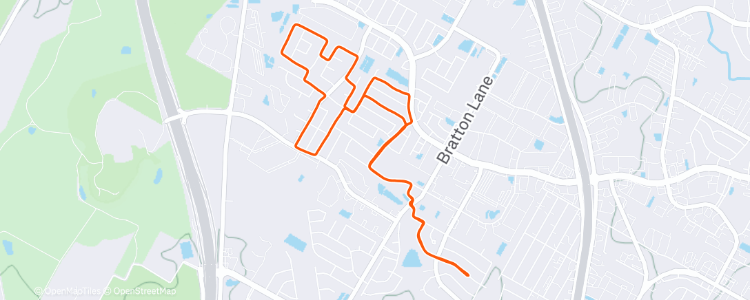 Map of the activity, Morning Run