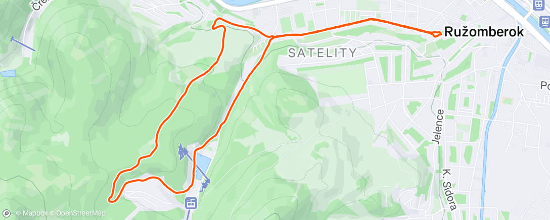 Map of the activity, 7.2km SPŌT Run Ultra