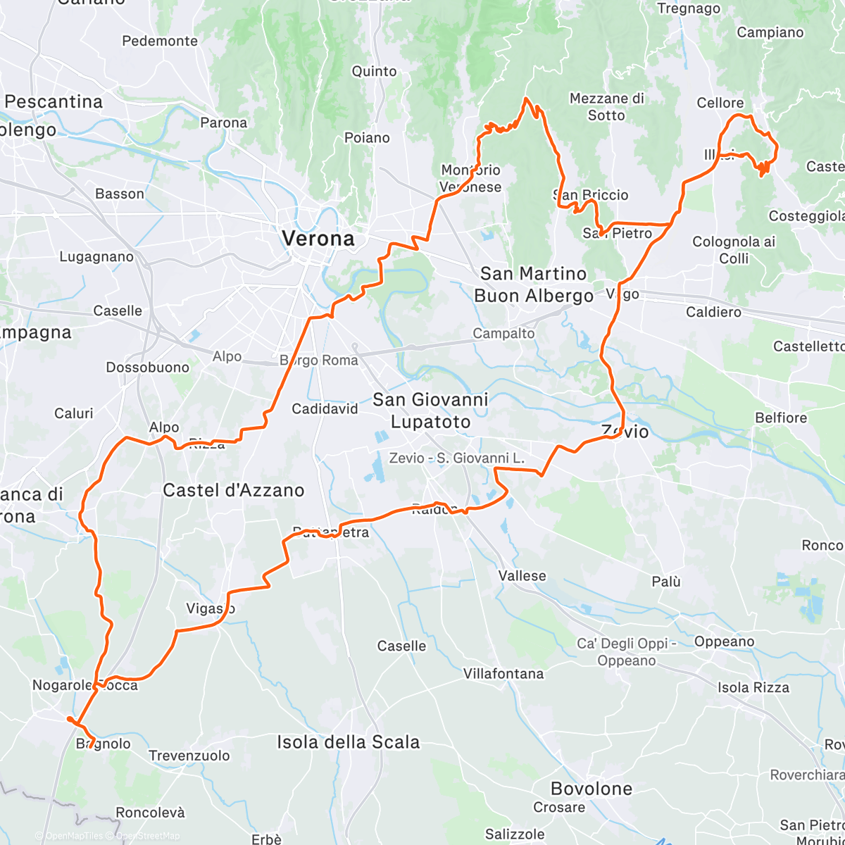 Map of the activity, Ultima sgambata italiana 🌞🇮🇹💔