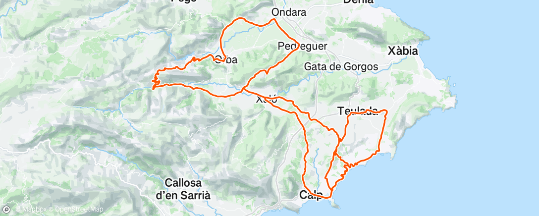 Map of the activity, Morning Ride