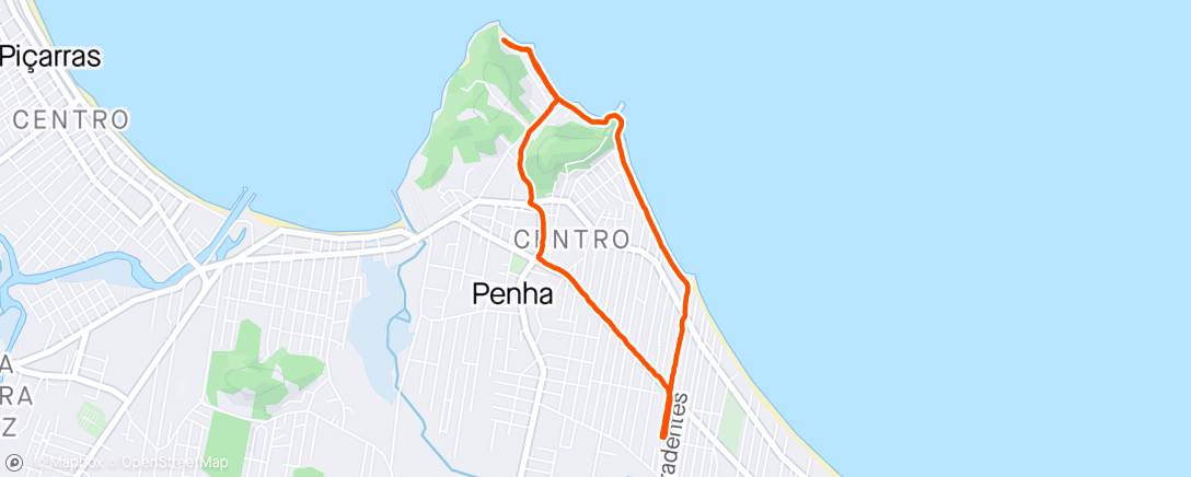 Map of the activity, Bacia da Vovó
