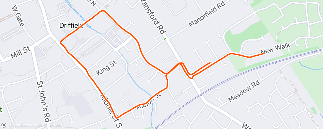 Map of the activity, Evening Run